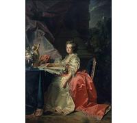 XcBAIHOUD Lienzo clásico con retrato de María Luisa de Saboya de Lamballe por Jean Laurent Mosnier, pinturas impresas para decoración de oficina, 60 x 90 cm