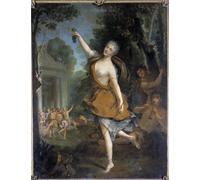 XcBAIHOUD Lienzo con Imagen Impresion Lienzo Mademoiselle Prevost in Baccante Rappresentazione della ballerina Mademoiselle Prevost durante un balletto di Jean Raoux para Regalo 60x90cm
