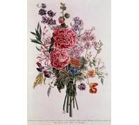 XcBAIHOUD Pinturas Famosas Abstracto Cuadro Pinturas Murales Bouquet composto da litografia di rose di Pierre Buchoz para Regalo 60x90cm