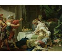 XcBAIHOUD Pinturas Famosas Abstracto Cuadro Pinturas Murales la Morte di Cleopatra di Louis Jean François Lagrenée para Regalo 60x90cm