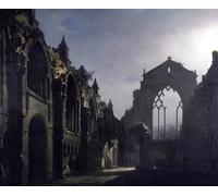 XcBAIHOUD Pinturas Famosas Abstracto Cuadro Pinturas Murales le Rovine della Cappella di Holyrood di Louis Jacques Mande Daguerre para Regalo 60x90cm