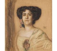 XcBAIHOUD Pinturas Famosas Abstracto Cuadro Pinturas Murales Ritratto di signora di Von Stuck para Regalo 60x90cm