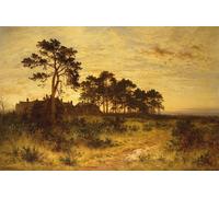 XcBAIHOUD Pinturas Famosas Abstracto Cuadro Pinturas Murales The Silent Evening Hour di Benjamin Williams Leader para Regalo 60x90cm