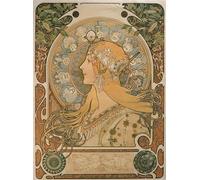 XcBAIHOUD Pinturas Famosas Figura Pintura Famosos Cuadros il giuramento di Omladina sotto il tiglio slavo di Alphonse Mucha para Regalo 60x90cm