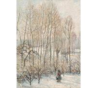 XcBAIHOUD Pinturas Famosas Figura Pintura Famosos Cuadros Luce del sole mattutino sulla neve Eragny sur epte di Camille Jacob Pissarro para Regalo 60x90cm