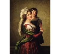 XcBAIHOUD Pinturas Famosas Figura Pintura Famosos Cuadros Madame Rousseau e sua figlia di Elisabeth Louise Vigee Lebrun para Regalo 60x90cm
