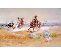 XcBAIHOUD Pinturas Famosas Figura Pintura Famosos Cuadros Messico di Charles Russell para Regalo 60x90cm
