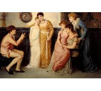 XcBAIHOUD Pinturas Famosas Figura Pintura Famosos Cuadros un giovane che racconta storie alle donne di Simeon para Regalo 60x90cm