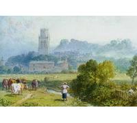XcBAIHOUD Pinturas Famosas Lienzo con Imagen Impresion Lienzo Castello di Pontefract di Myles Birket Foster Rws para Regalo 60x90cm