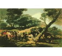 XcBAIHOUD Pinturas Famosas Lienzo con Imagen Impresion Lienzo Fabbricazione clandestina di polvere da sparo di Francisco De Goya para Regalo 60x90cm
