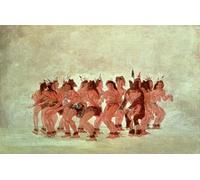 XcBAIHOUD Pinturas Famosas Lienzo con Imagen Impresion Lienzo La danza degli animali di George Catlin para Regalo 60x90cm
