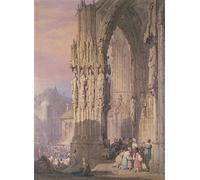 XcBAIHOUD Pinturas Famosas Lienzo con Imagen Impresion Lienzo Portico della cattedrale di Ratisbona di Samuel Prout para Regalo 60x90cm