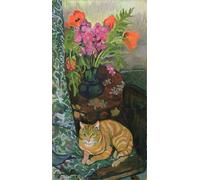 XcBAIHOUD Pinturas Famosas Lienzo Imagen Lienzo Murales Bouquet e un gatto di Marie Clementine Suzanne Valadon para Regalo 60x90cm