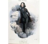 XcBAIHOUD Pinturas Famosas Lienzo Imagen Lienzo Murales Caricatura di George Sand di Alcide Lorentz para Regalo 60x90cm