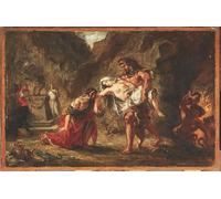 XcBAIHOUD Pinturas Famosas Lienzo Imagen Lienzo Murales Ercole e Alcesti di Ferdinandeugene Delacroix para Regalo 60x90cm