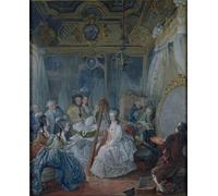 XcBAIHOUD Pinturas Famosas Lienzo Imagen Lienzo Murales Maria Antonietta nella sua camera a Versailles di Jacques Fabien Gautier D'agoty para Regalo 60x90cm