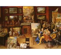 XcBAIHOUD Pinturas Famosas Lienzo Imagen Lienzo Murales Pictura Poesis e Musica in un Pronkkamer di Frans il Giovane Francken para Regalo 60x90cm