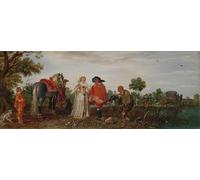 XcBAIHOUD Pinturas Famosas Lienzo Imagen Lienzo Murales Primavera di Adriaen Pietersz Van De Venne para Regalo 60x90cm