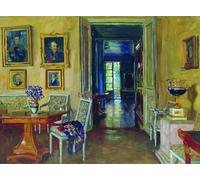 XcBAIHOUD Pinturas Famosas Lienzo Imagen Lienzo Murales Stanza nella tenuta di Brasovo del Grand Mikhail Alexandrovich di Stanislav Zhukovsky para Regalo 60x90cm