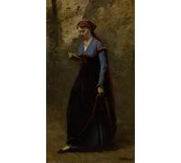 XcBAIHOUD Pinturas Famosas Mural Pintura Cuadros Popular il lettore di Jean Baptiste Camille Corot para Regalo 60x90cm