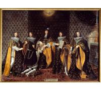 XcBAIHOUD Pinturas Famosas Mural Pintura Cuadros Popular Il re Ligis XIV riceve suo fratello il d'Angiò di Philippe De Champaigne para Regalo 60x90cm