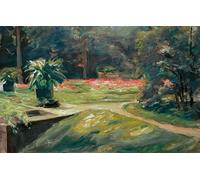 XcBAIHOUD Pinturas Famosas Mural Pintura Cuadros Popular Mliebermann Wannseegarten Blumenterr di Max Liebermann para Regalo 60x90cm
