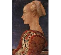 XcBAIHOUD Pinturas Famosas Mural Pintura Cuadros Popular Ritratto di profilo di una giovane donna di Antonio Pollaiolo para Regalo 60x90cm