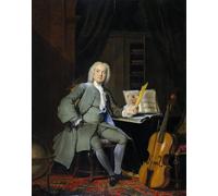 XcBAIHOUD Pinturas Famosas Mural Pintura Cuadros Popular Ritratto di un membro della famiglia Van der Mersch di Cornelis Troost para Regalo 60x90cm