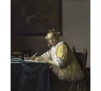 XcBAIHOUD Pinturas Famosas Mural Pintura Cuadros Popular una signora che scrive una lettera di Jan Vermeer Van Delft para Regalo 60x90cm