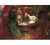 XcBAIHOUD Reproducción de lienzo Abstracto Cuadro Pinturas Murales Cosa sono questi per me e per te che beviamo profondamente vino' Charles Sims para Decoración de Paredes 60x90cm