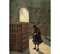 XcBAIHOUD Reproducción de lienzo Abstracto Cuadro Pinturas Murales Il cardinale Jean Balue prigioniero in una delle famose gabbie del re di Francia Xi para Decoración de Paredes 60x90cm