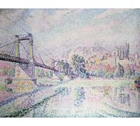 XcBAIHOUD Reproducción de lienzo Abstracto Cuadro Pinturas Murales il ponte di Paul Signac para Decoración de Paredes 60x90cm