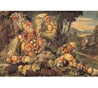 XcBAIHOUD Reproducción de lienzo Abstracto Cuadro Pinturas Murales l'Autunno di Giuseppe Arcimboldo para Decoración de Paredes 60x90cm