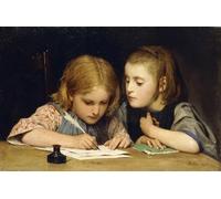 XcBAIHOUD Reproducción de lienzo Abstracto Cuadro Pinturas Murales le lezioni di scrittura di Albert para Decoración de Paredes 60x90cm