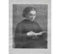 XcBAIHOUD Reproducción de lienzo Abstracto Cuadro Pinturas Murales Lettura Ritratto della sorella dll'artistas di Ignace Henri Jean Fantin Latour para Decoración de Paredes 60x90cm