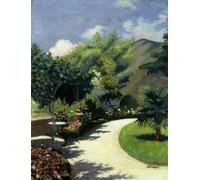 XcBAIHOUD Reproducción de lienzo Abstracto Cuadro Pinturas Murales Ragazza in un giardino Le Pradet di Henri Lebasque para Decoración de Paredes 60x90cm
