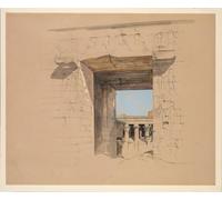 XcBAIHOUD Reproducción de lienzo Lienzo con Imagen Impresion Lienzo il Tempio di Edfu la Porta del Pilone di John Frederick Lewis para Decoración de Paredes 60x90cm