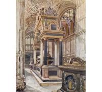 XcBAIHOUD Reproducción de lienzo Lienzo con Imagen Impresion Lienzo Monumento di Maria Regina di Scozia nella Cappella di Enrico VII di John Fulleylove para Decoración de Paredes 60x90cm