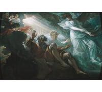 XcBAIHOUD Reproducción de lienzo Lienzo con Imagen Impresion Lienzo Mosè mostrò la terra promessa di Benjamin West para Decoración de Paredes 60x90cm