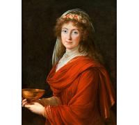 XcBAIHOUD Reproducción de lienzo Lienzo con Imagen Impresion Lienzo Ritratto della contessa Siemontkowsky Bystry di Louise Elisabeth Vigée Le Brun para Decoración de Paredes 60x90cm