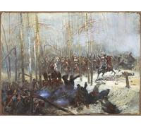 XcBAIHOUD Reproducción de lienzo Lienzo Imagen Lienzo Murales Carica di corazzieri in Russia di Jean Baptiste Edouard Detaille para Decoración de Paredes 60x90cm