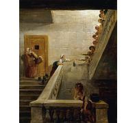 XcBAIHOUD Reproducción de lienzo Lienzo Imagen Lienzo Murales la distribuzione del nella prigione di Saint Lazare di Hubert Robert para Decoración de Paredes 60x90cm
