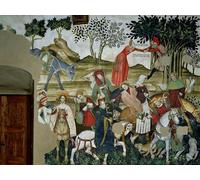 XcBAIHOUD Reproducción de lienzo Lienzo Imagen Lienzo Murales la Fontana della Vita Particolare raffigurante il Ritorno alla Fontana di Giacomo Jaquerio para Decoración de Paredes 60x90cm