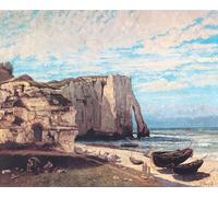 XcBAIHOUD Reproducción de lienzo Lienzo Imagen Lienzo Murales la scogliera a Etretat dopo la tempesta di Gustave Courbet para Decoración de Paredes 60x90cm