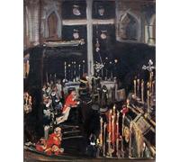 XcBAIHOUD Reproducción de lienzo Lienzo Imagen Lienzo Murales Requiem per la Messa dell'Anima dei Cavalieri di San Giorgio di Max Slevogt para Decoración de Paredes 60x90cm