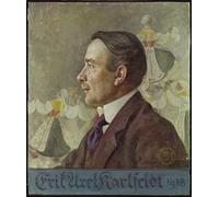 XcBAIHOUD Reproducción de lienzo Lienzo Imagen Lienzo Murales Ritratto del poeta Erik Axel Karlfeldt di Carl Larsson para Decoración de Paredes 60x90cm