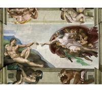 XcBAIHOUD Reproducción de lienzo Mural Pintura Cuadros Popular la Creazione del soffitto della Cappella Sistina in Vaticano di Buonarroti para Decoración de Paredes 60x90cm