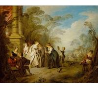 XcBAIHOUD Reproducción de lienzo Mural Pintura Cuadros Popular l'indovino di Jean Baptiste Pater para Decoración de Paredes 60x90cm
