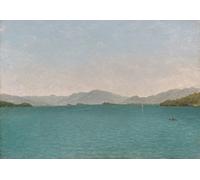 XcBAIHOUD Reproducción de lienzo Mural Pintura Cuadros Popular Studio gratuito sul lago George di John Frederick Kensett para Decoración de Paredes 60x90cm