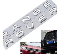 XCBW Insignia de Emblema de Capucha Delantera 3D de 2 Piezas Pegatinas de Letras, para Range Rover Stickers Decal Logo,Matte Silver